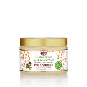 African Pride Moisture Miracle Aloe&Coconut Water Detangle & Condition Pre-Shampoo 12oz African Pride Moisture Miracle Aloe&Coconut Water Detangle & Condition Pre-Shampoo 12oz